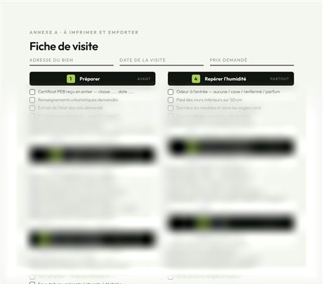 La fiche de visite, annexe A